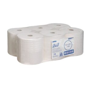 6665 SCOTT  PERFORMANCE Hand Towels - White - 6 Rolls x 1 Sheet