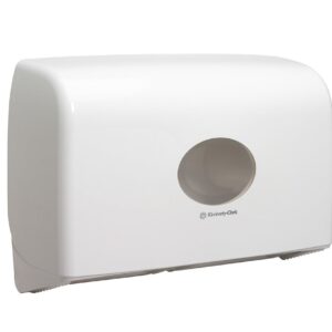 6947 AQUARIUS Toilet Tissue Dispenser - Twin Mini Jumbo - White