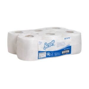8614 SCOTT  Toilet Tissue - Jumbo Roll/200 M/76 - White - 12 x 500 Sheets