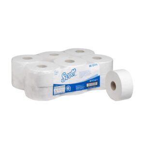 8615 SCOTT  Toilet Tissue - Jumbo Roll/200 M/60 - White - 12 x 500 Sheets