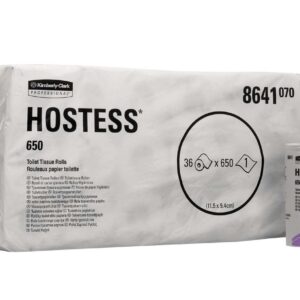 8641 HOSTESS  650 Toilet Tissue Rolls - 18 x 2 Small Rolls