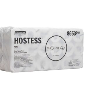 8653 HOSTESS 320 Toilet Tissue Rolls - 18 x 2 Small Rolls