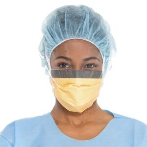 KIMTECH SCIENCE Pleated Fluidshield Face Mask - Head ties Orange 4 Boxes x 25 Masks