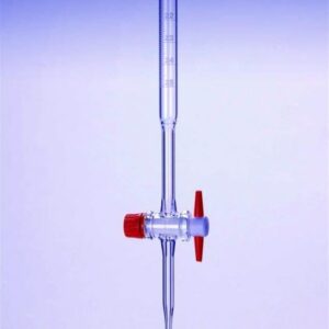 Class AS Glass Burette PTFE key 100ml 0.20ml white