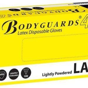Bodyguards Lightly Powdered Latex Gloves AQL 4.0 Box of 10x100 pcs