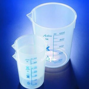 Beakers polyproplyene, tapered with printed graduations