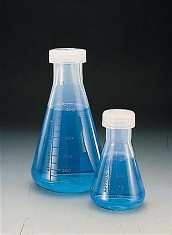 ERLENMEYER FLASKS PMP, with polypropylene screw closure