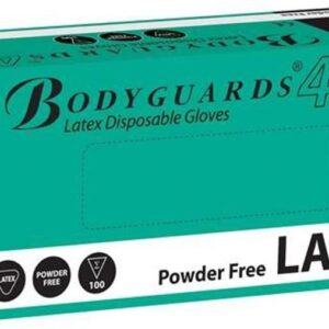 Bodyguards 4 Powder-Free Latex Gloves AQL 4.0 Box of 10x100 pcs