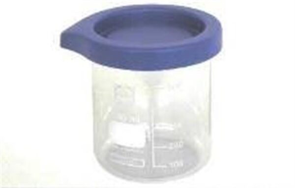 Glass beakers with lids