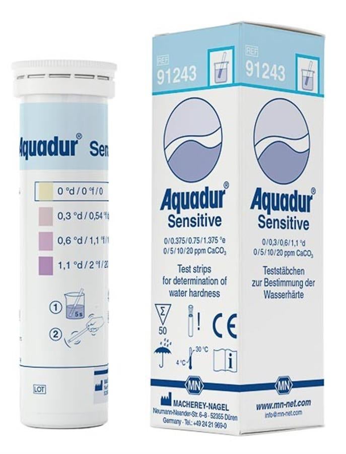 AQUADUR Sensitive test sticks CaCO3 box of 50 sticks 6 x 95 mm