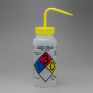 Bel-Art GHS Labeled Safety-Vented Isopropanol Wash Bottle, 500ml, Pack of 4
