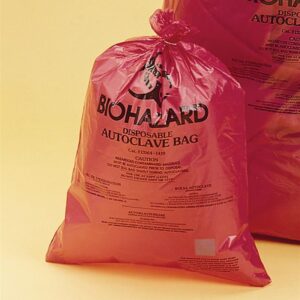 Bel-Art Red HDPE Biohazard Bag 25" W X 35" H  0.5 mm Thickness Pack of 200