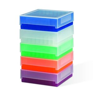 Bel-Art 81 Place Plastic Freezer box - Assorted, Pack of 5