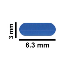 Bel-Art Blue Spinbar Stirring Bar Teflon Micro Flea, 6.35x3mm