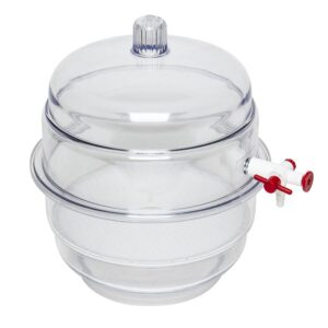 Bel-Art Desiccator Polycarbonate Vacuum with Clear Bottom, 0.31cu.ft
