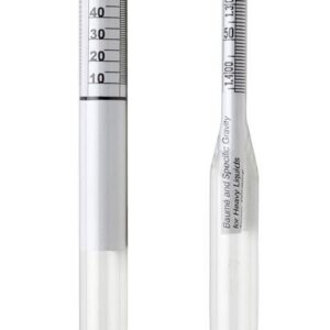 Bel-Art Hydrometer Durac 1.220/1.425 SG and 24/41 Degree Baume Dual Scale, pack of 1