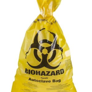 Biohazard Yellow HDPE Autoclavable Waste Disposal Bags with Indicator Patch