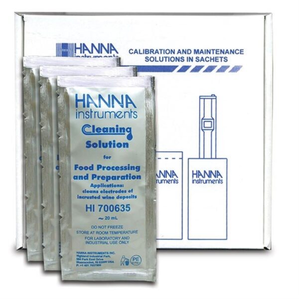 Electrode Cleaning Solution for wine 20 mL Sachets Pack of 25
