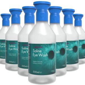 500mL Eyewash with Attached Eyecup, Case of 10