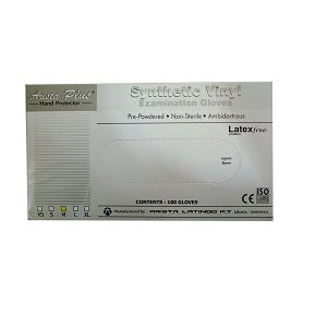 Arista Plus Synthetic Vinyl Latex Free Examination Gloves Medium x100