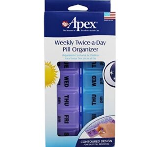 APEX TWICE-A-D WEEKLY PILL ORGANIZER