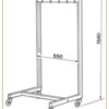 MOBILE STORAGE w/COAT HANGER for radiation shielding apron