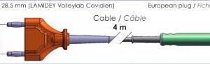 (MC2/SEAL) BIPOLAR CABLE 4m, 2x?4mm, 28.5mm EU plug V11F242