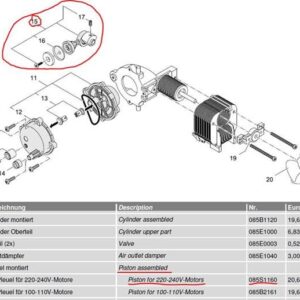 (nebulizer PARI BOY SX) PISTON ASSEMBLED 085S1160