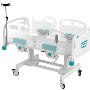 PAEDIATRIC BED electric, adjustable + side rails + castors