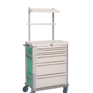 ANAESTHETIST'S TROLLEY, with portico