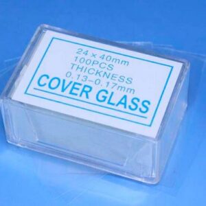 COVER GLASS, for slide mounting, 24 x 40 mm