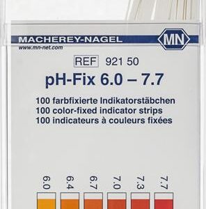 PAPER, pH INDICATOR, 6.0 to 7.7, graduation 0.3/0.4, strip