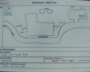 (bag SMART commander) INCIDENT SKETCH BOARD, laminated, A3