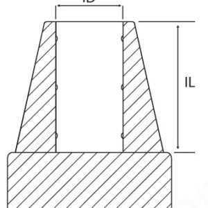CRUTCH TIP, rubber, ID 19mm, IL 44mm