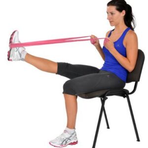 ELASTIC EXERCICE BAND, medium resistance red, 5.5 m