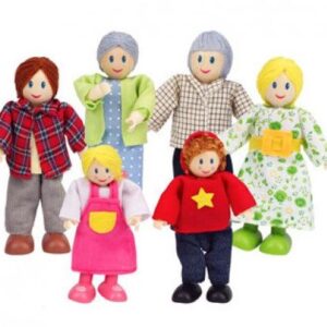 DOLL FAMILY, white, set of 6