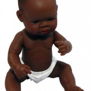 BABY DOLL, BOY, realistic, black, 42 cm