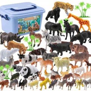 FIGURINES ANIMALS, multicolour, plastic, jungle set