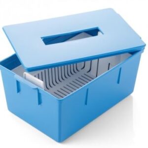 CONTAINER FOR DISINFECTION + BASKET + LID, plastic
