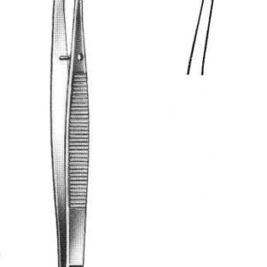 FORCEPS, MERIAM, 16 cm, double bent, serrated, 332-20-20