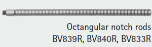 OCTANGULAR NOTCH ROD, 120 mm BV839R