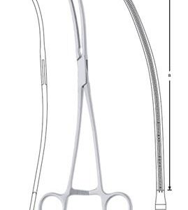 AORTIC ANEURYSM CLAMP DeBakey "AT", curved, 27cm 55-60-08