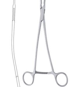 VENA CAVA CLAMP Satinsky, curved, 27cm 55-22-28