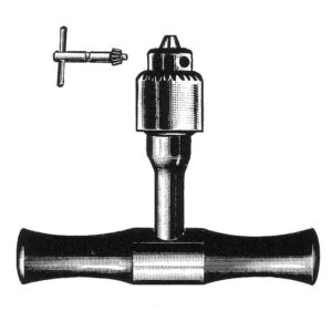 HAND DRILL, T-handle + Jacobs 3-jaw chuck 78-03-07