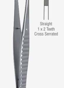 FORCEPS, DRESSING DELICATE, GILLIES, 15cm 1x2 teeth 06-40-85