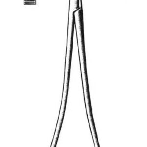 FORCEPS, PERITONEAL, FAURE, 21 cm, slightly curved 16-83-21