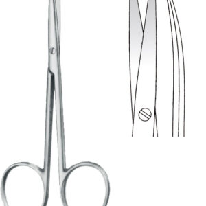 SCISSORS, DISSECTING, fine pattern, curved 12 cm 02-41-12