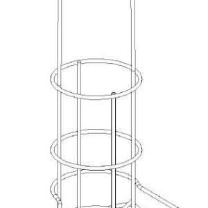 (vacuum extr.) BASKET, plastic coated , for bottle 077.0046