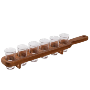 Tequila Shot Glasses (x6) with Rack
