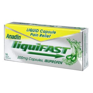 Anadin Liquifast 200 mg 16 Liquid Capsules